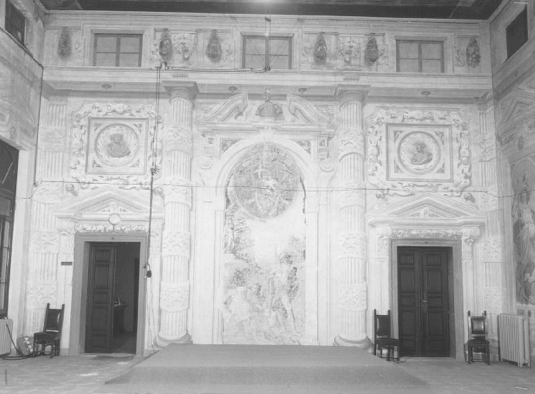 motivi decorativi architettonici (dipinto) di Bedogni Lorenzo detto Lorenzo Da Reggio (attribuito) (sec. XVII)