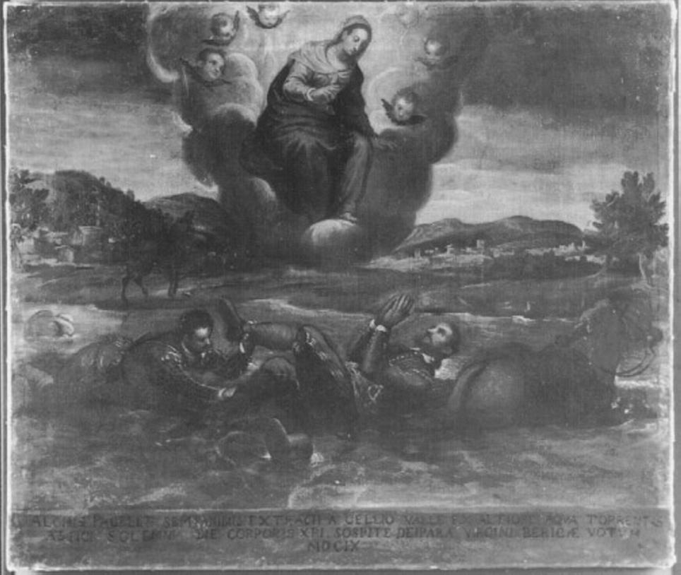 incidente a cavallo (ex voto) di Maganza Alessandro (attribuito) (sec. XVII)