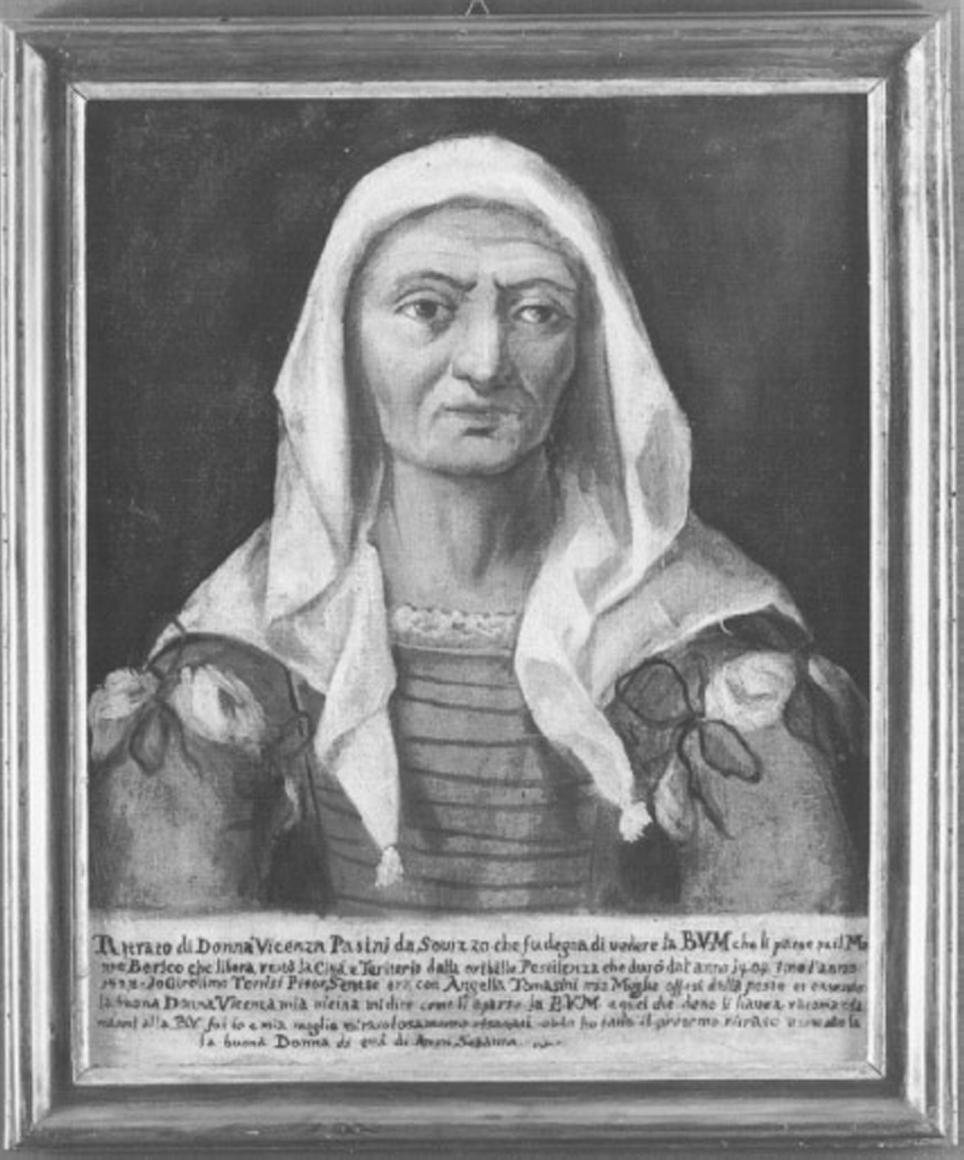 ritratto di donna (ex voto) - ambito Italia centro-settentrionale (sec. XVIII)