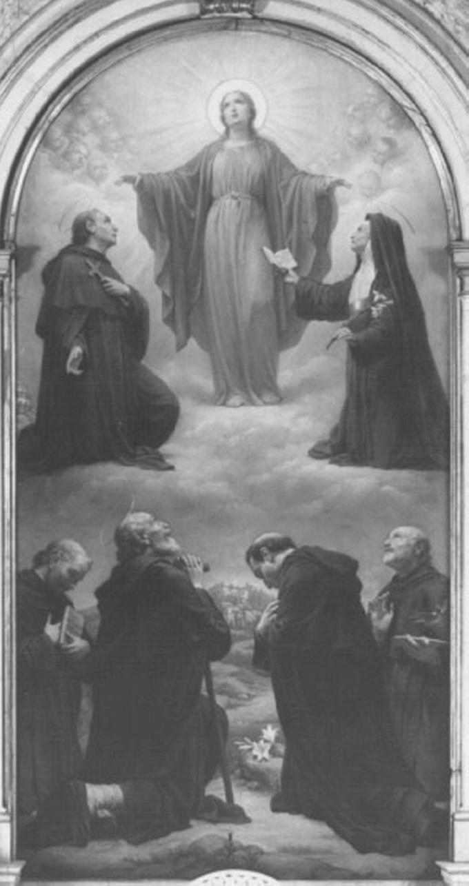 Madonna e Santi (dipinto) di Gagliardi Giovanni (attribuito) (sec. XIX)