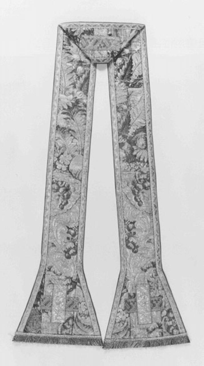 stola, elemento d'insieme - ambito veneto (primo quarto sec. XVIII)