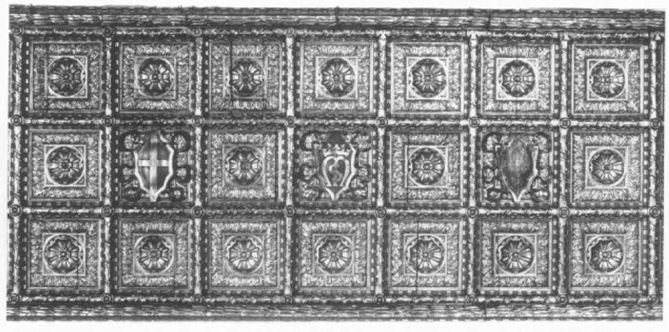 soffitto a cassettoni di Forlati Ferdinando (sec. XX)