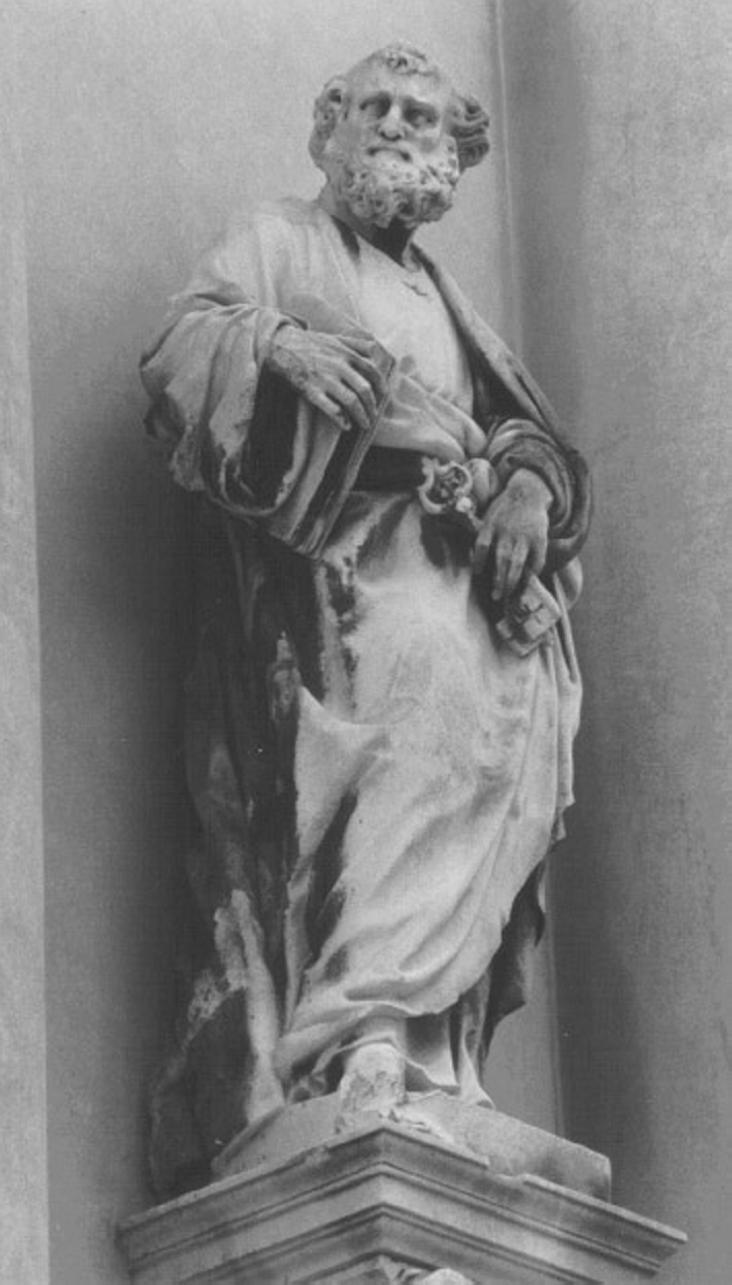 San Pietro Apostolo (statua, elemento d'insieme) di Marinali Orazio (attribuito) (secc. XVII/ XVIII)