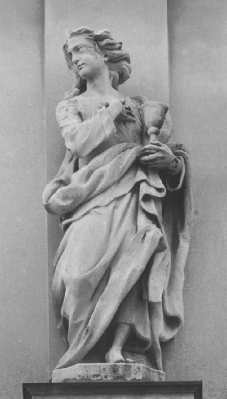 San Giovanni Evangelista (statua, elemento d'insieme) di Falconi Bernardo (maniera) (fine sec. XVII)