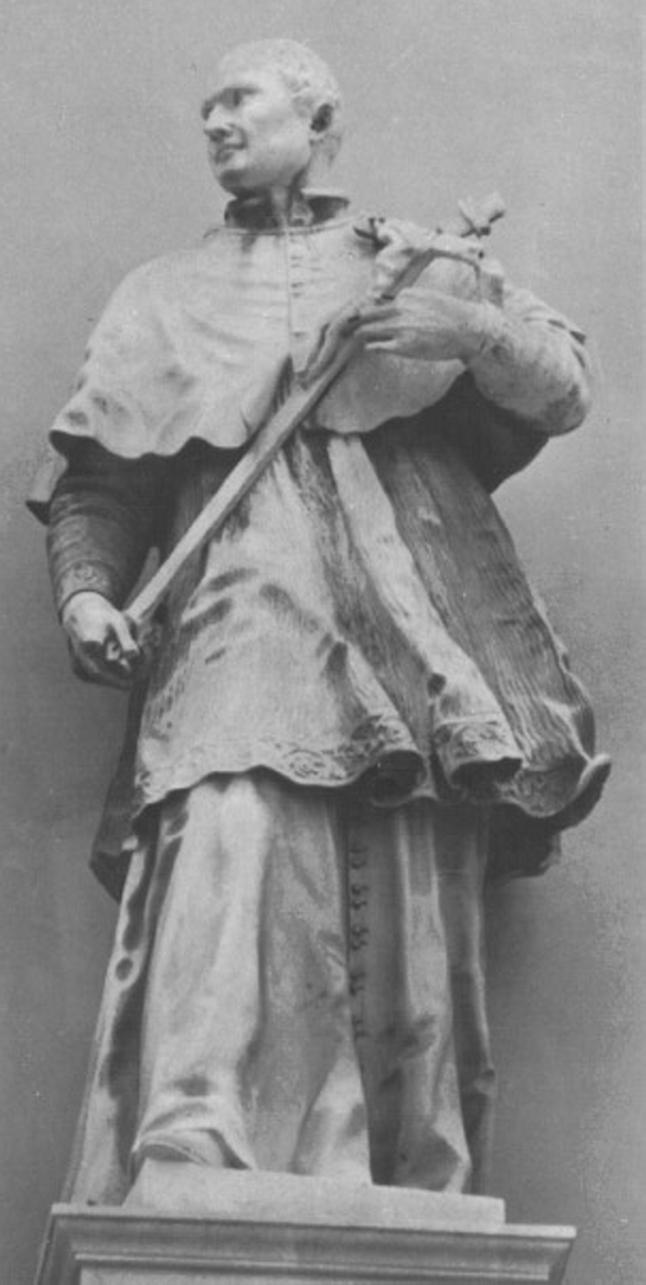 San Carlo Borromeo (statua, elemento d'insieme) di Marinali Orazio (attribuito) (secc. XVII/ XVIII)