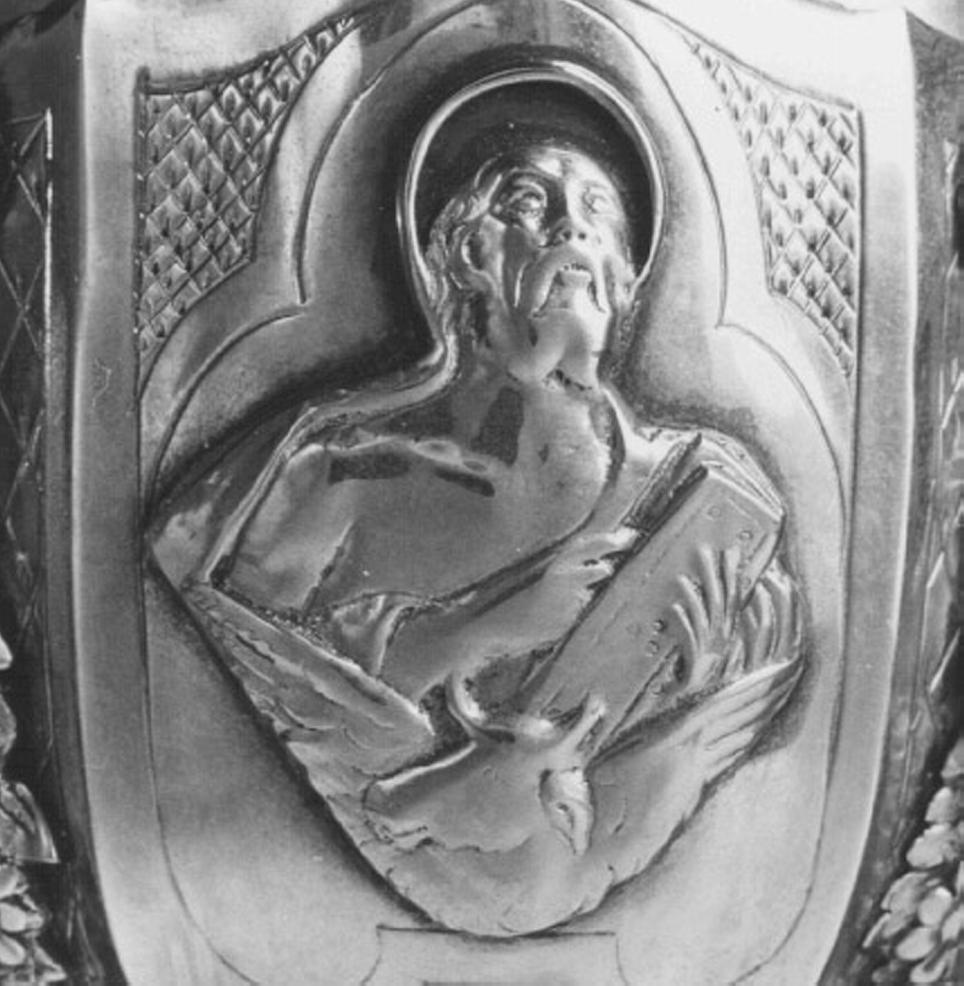 San Luca (rilievo, elemento d'insieme) di Merlo Luigi (sec. XIX)