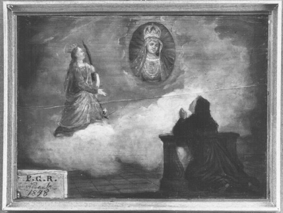 donna che prega (ex voto) - ambito veneto (sec. XIX)