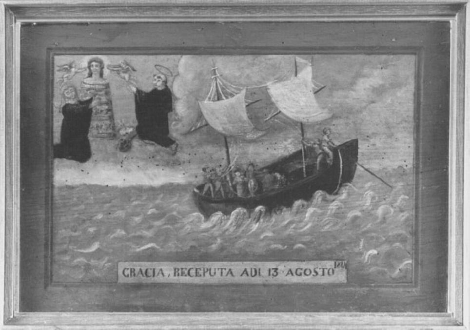 tempesta sul mare (ex voto) - ambito veneto (sec. XIX)