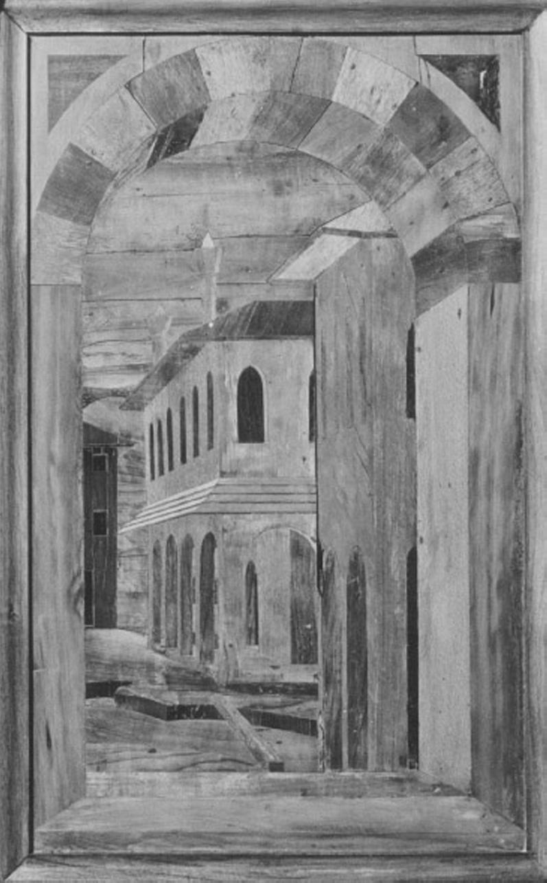 decorazione a intarsio, elemento d'insieme di Abbati Pietro Antonio (fine sec. XV)