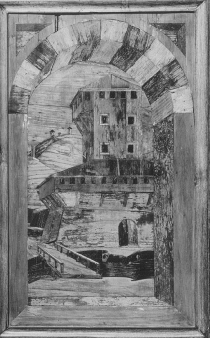 decorazione a intarsio, elemento d'insieme di Abbati Pietro Antonio (fine sec. XV)