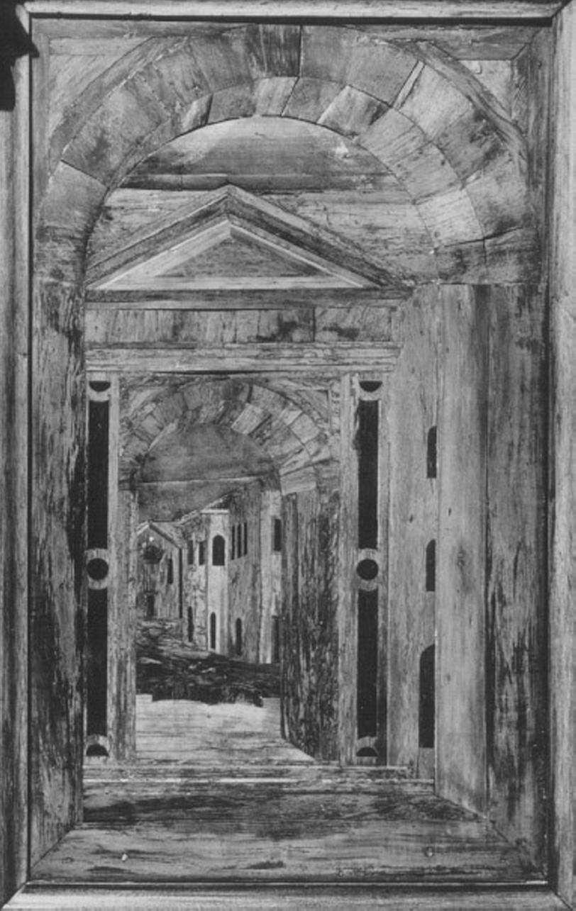 decorazione a intarsio, elemento d'insieme di Abbati Pietro Antonio (fine sec. XV)