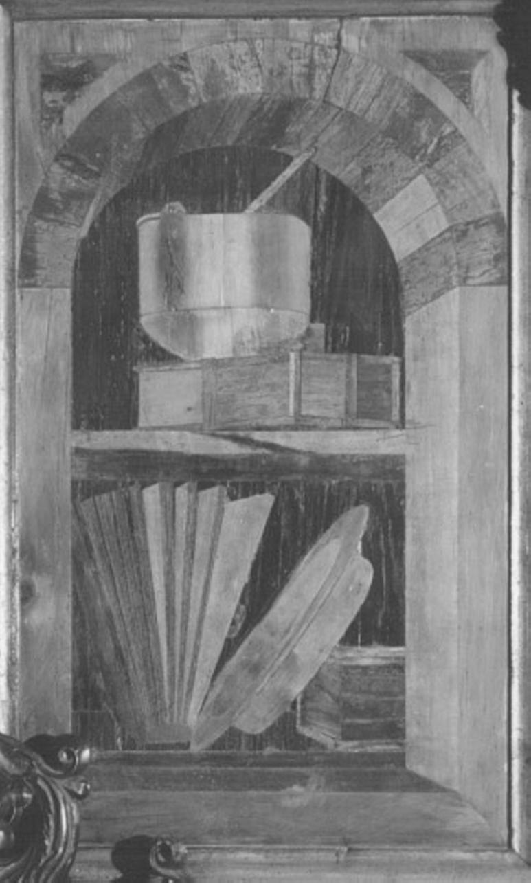 natura morta (decorazione a intarsio, elemento d'insieme) di Abbati Pietro Antonio (fine sec. XV)