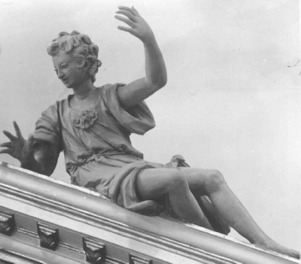 figura maschile (statua, elemento d'insieme) - ambito veneto (sec. XVII)