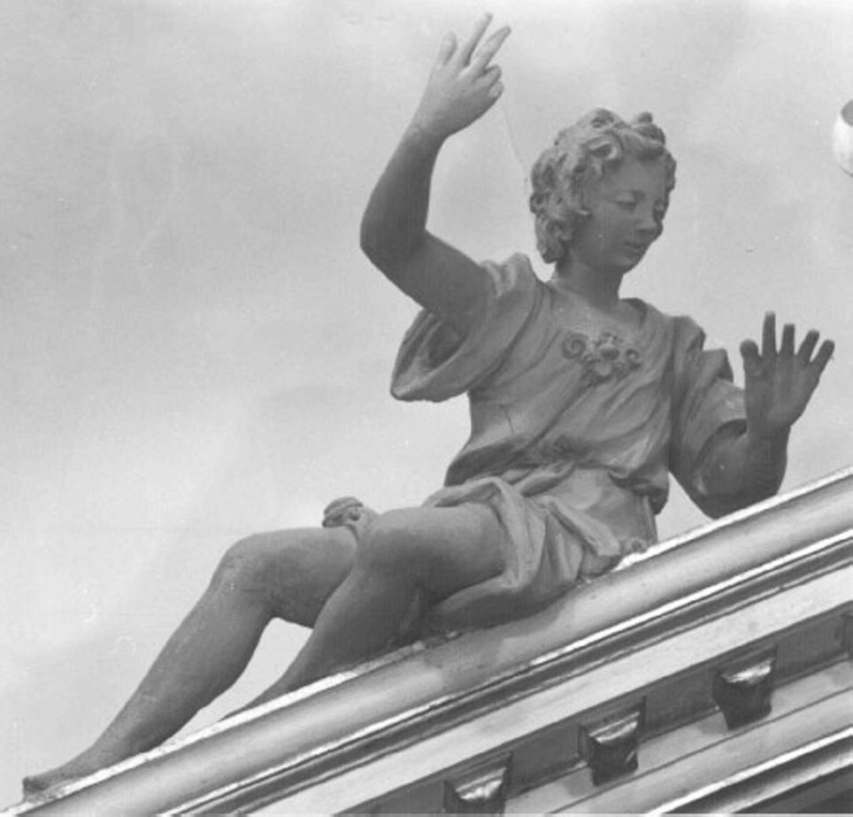 figura maschile (statua, elemento d'insieme) - ambito veneto (sec. XVII)