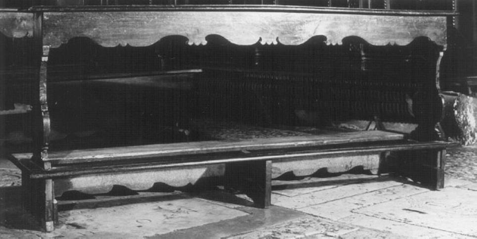 banco da chiesa, serie - ambito veneto (seconda metà sec. XIX)