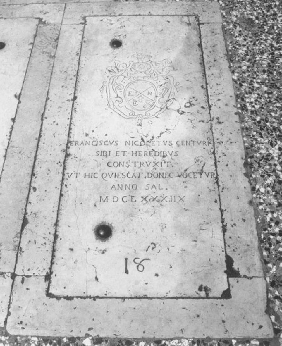 lastra tombale - ambito veneto (sec. XVII)