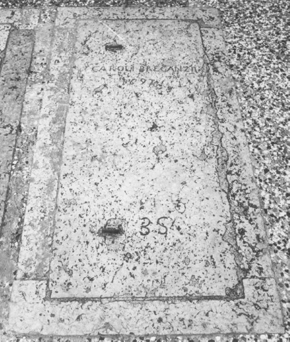 lastra tombale - ambito scledense (sec. XVII)