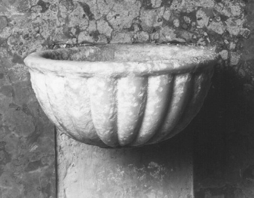 acquasantiera - ambito veneto (sec. XVII)