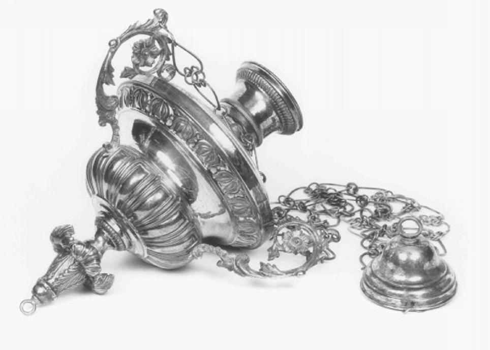 motivi decorativi vegetali (lampada pensile) - ambito veneto (prima metà sec. XVIII)