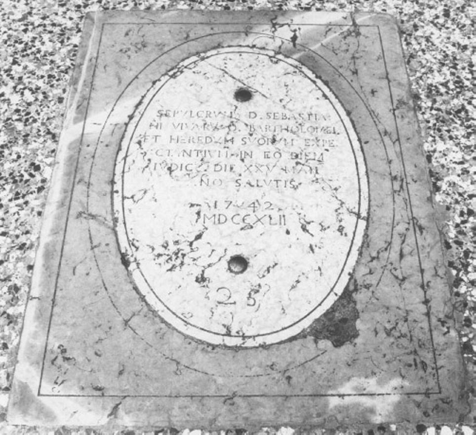 lastra tombale - ambito scledense (sec. XVIII)