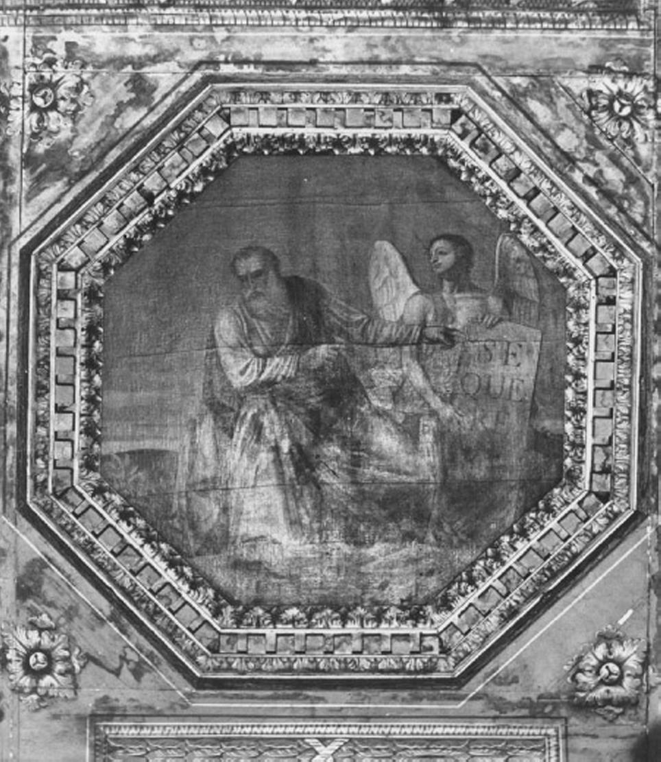 San Matteo e l'angelo (dipinto) di Ballante Francesco (sec. XVII)