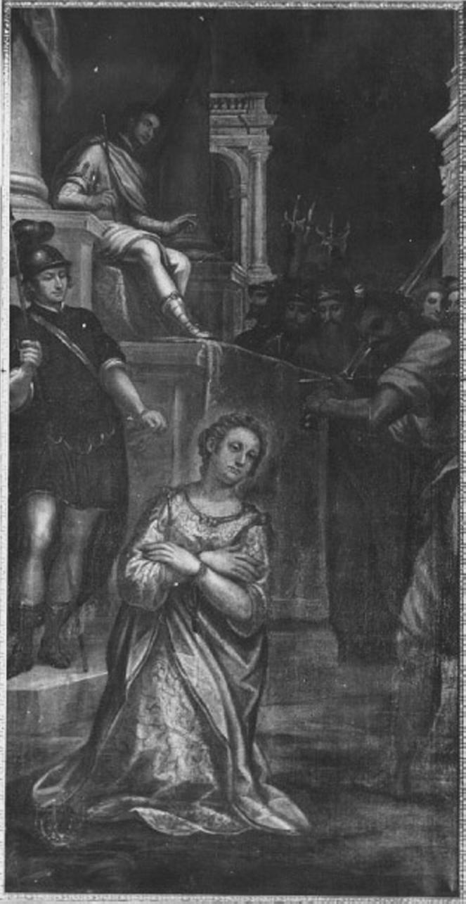 martirio di Santa Caterina d'Alessandria (dipinto) di Maganza Giambattista Vecchio detto Magagnò (sec. XVII)