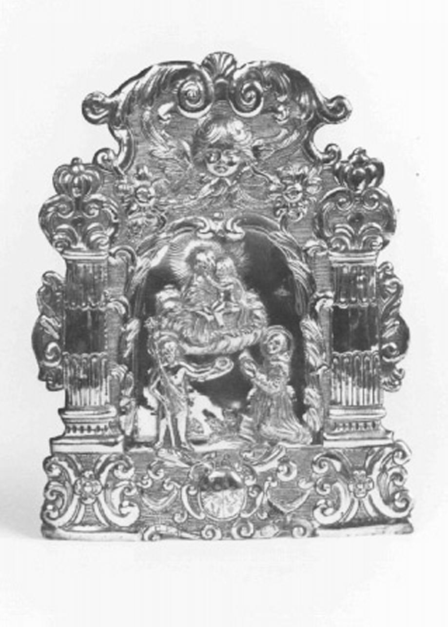 Madonna con Bambino e Santi (pace) - manifattura italiana (sec. XVIII)