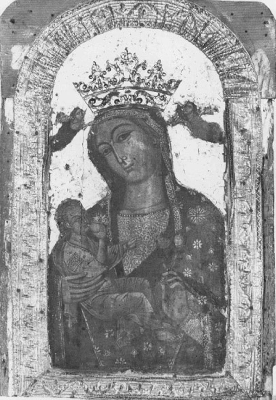 Madonna con Bambino nel roseto (icona) - ambito greco (sec. XV)