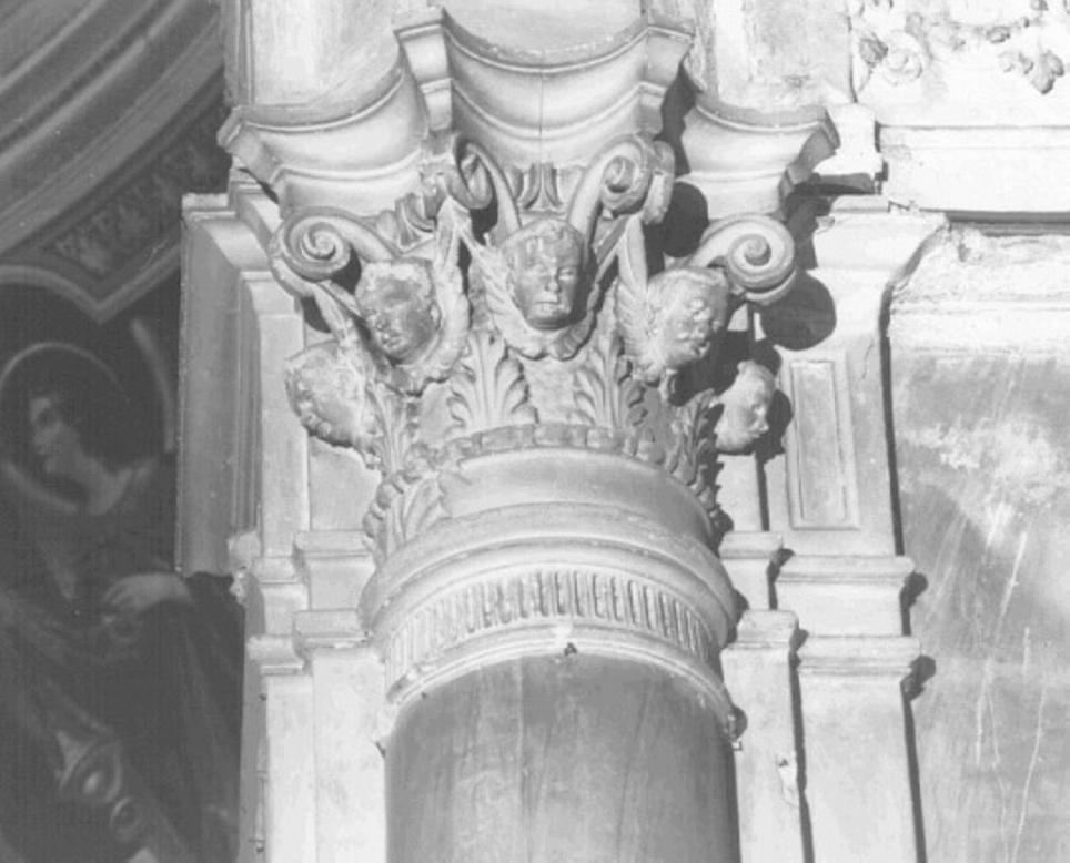 cherubini e motivi decorativi a volute (capitello, serie) di Piva Luigi, Squarise Francesco (maniera) (sec. XIX)