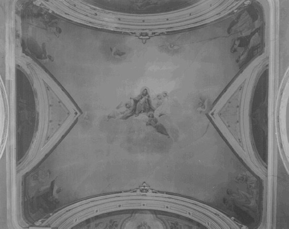 Cristo con Dio Padre e colomba dello Spirito Santo (dipinto) di Pittaco Rocco (sec. XIX)