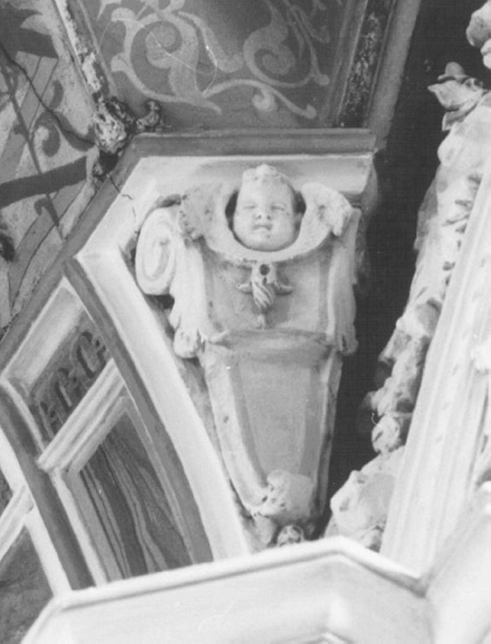 cherubini e motivi decorativi a volute (decorazione plastica, serie) di Piva Luigi (attribuito), Squarise Francesco (attribuito) (sec. XIX)