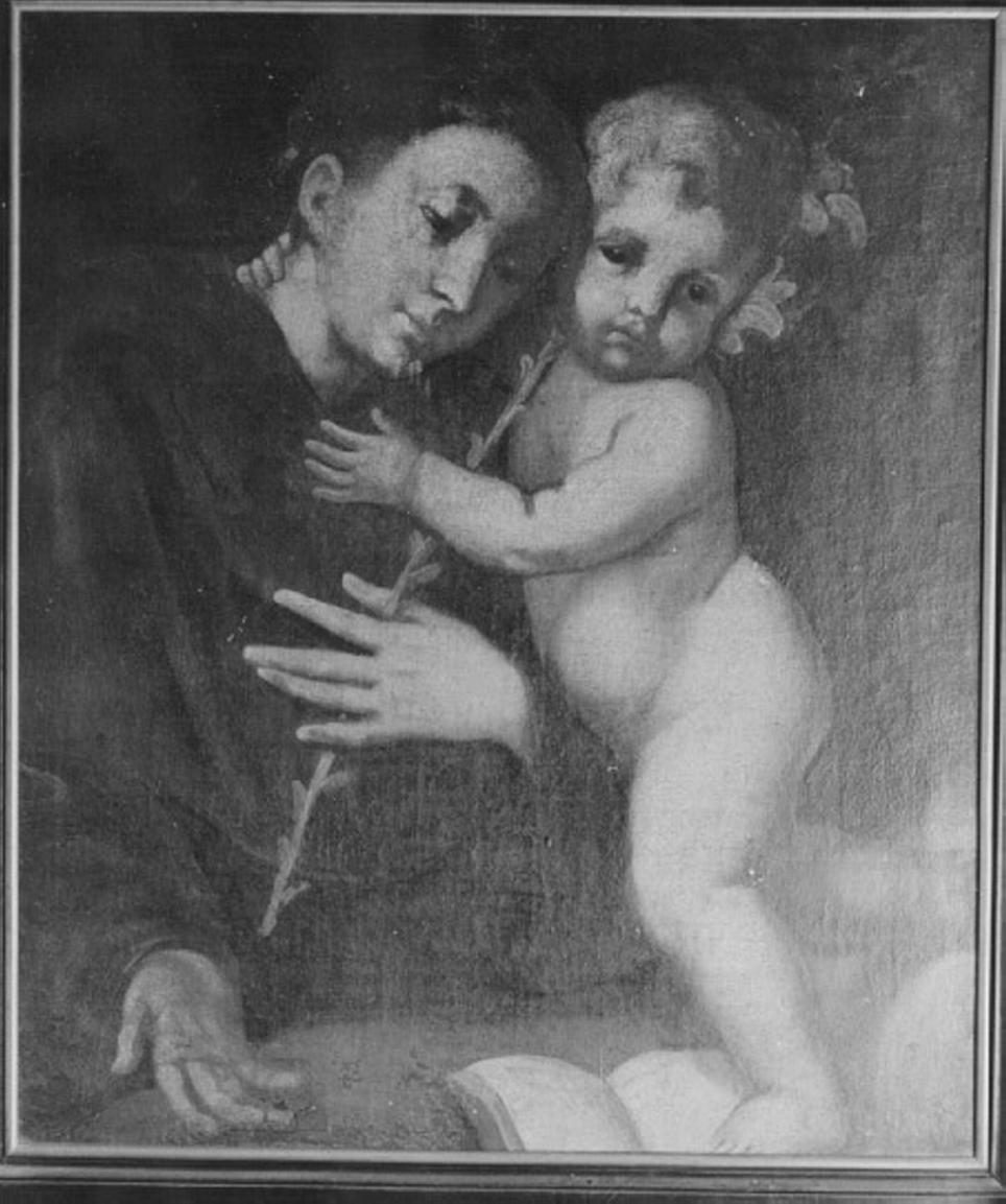 Sant'Antonio da Padova con il bambino (dipinto) - ambito veneto (sec. XVII)