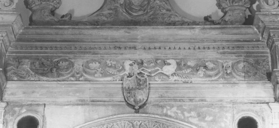 Fregio con ippocampi, bucrani, elementi vegetali, fregio (rilievo) di Pittoni Girolamo Da Lumignano (maniera), Rocco Da Vicenza (maniera), Lombardo Pietro (maniera) (sec. XVI)