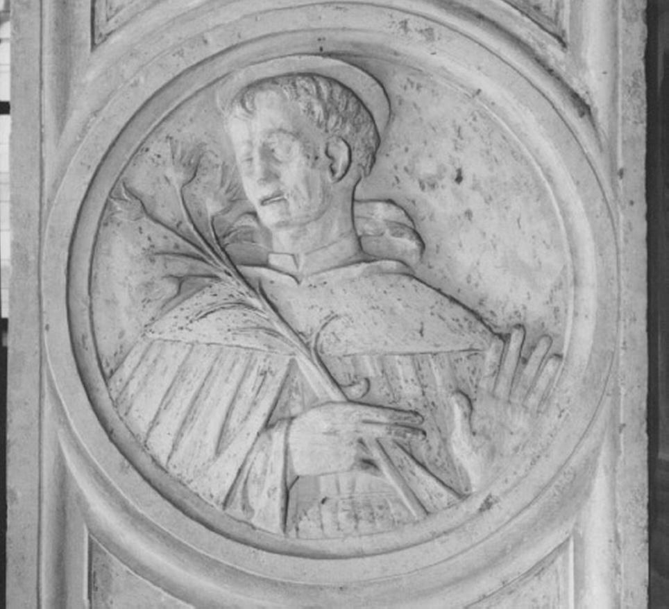 San Domenico (rilievo) di Pittoni Girolamo Da Lumignano (maniera), Rocco Da Vicenza (maniera), Lombardo Pietro (maniera) (sec. XVI)