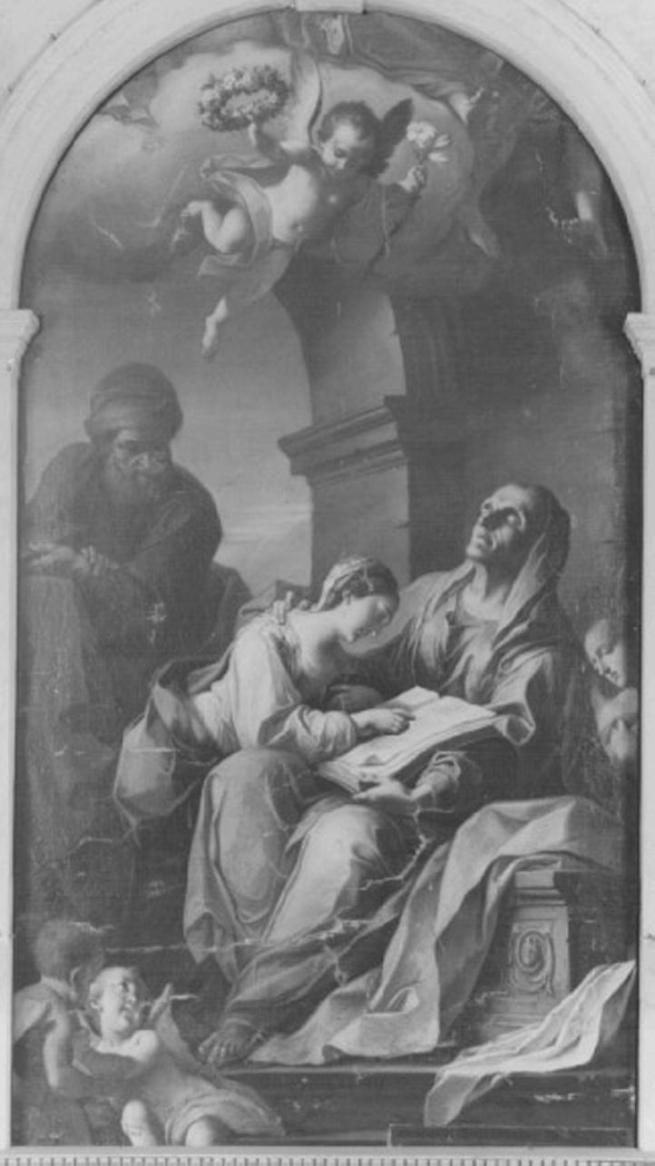 San Gioacchino e Sant'Anna accarezzano Maria Vergine bambina (dipinto) di Zorzi Domenico (sec. XVIII)