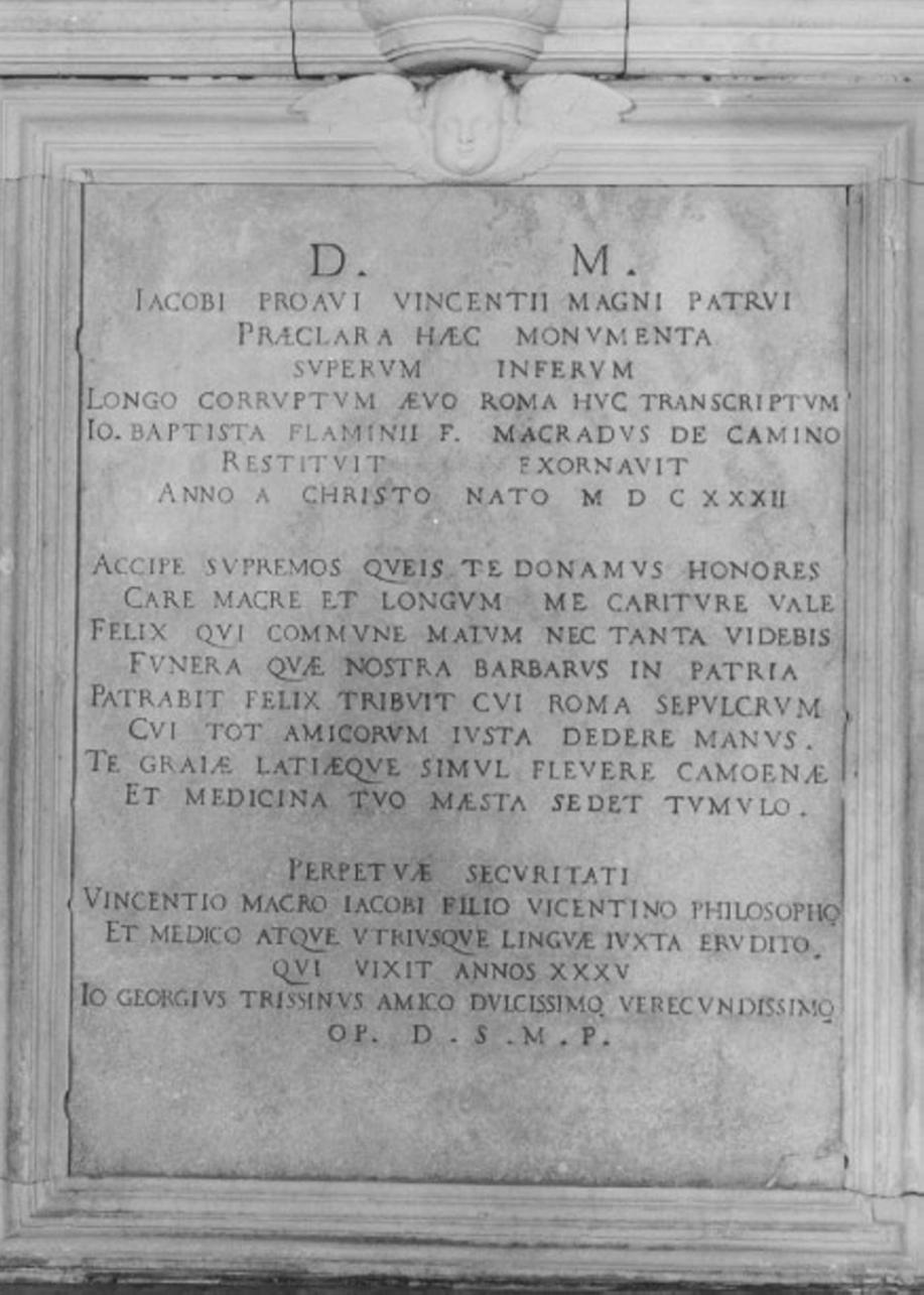 monumento funebre - ambito vicentino (prima metà sec. XVII)