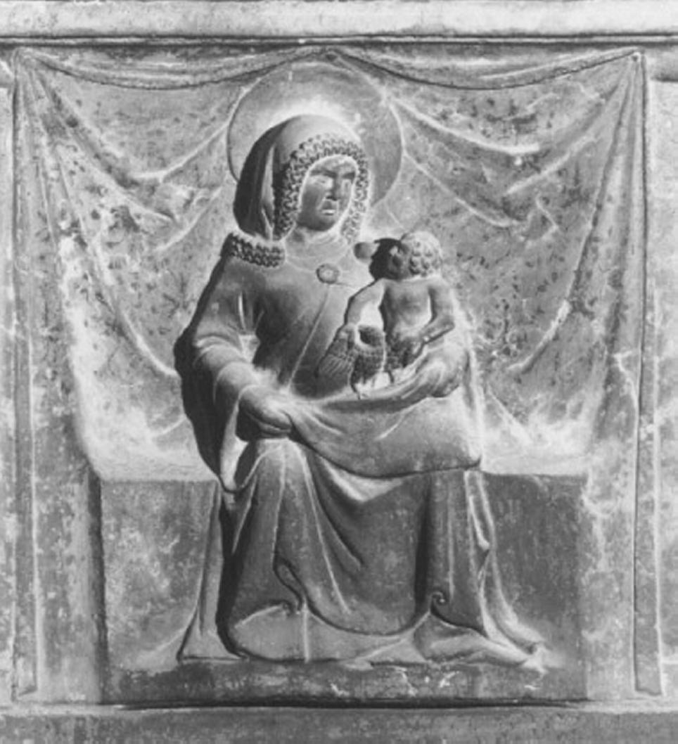 Madonna in trono con Bambino (rilievo) - ambito veneto (sec. XIV)