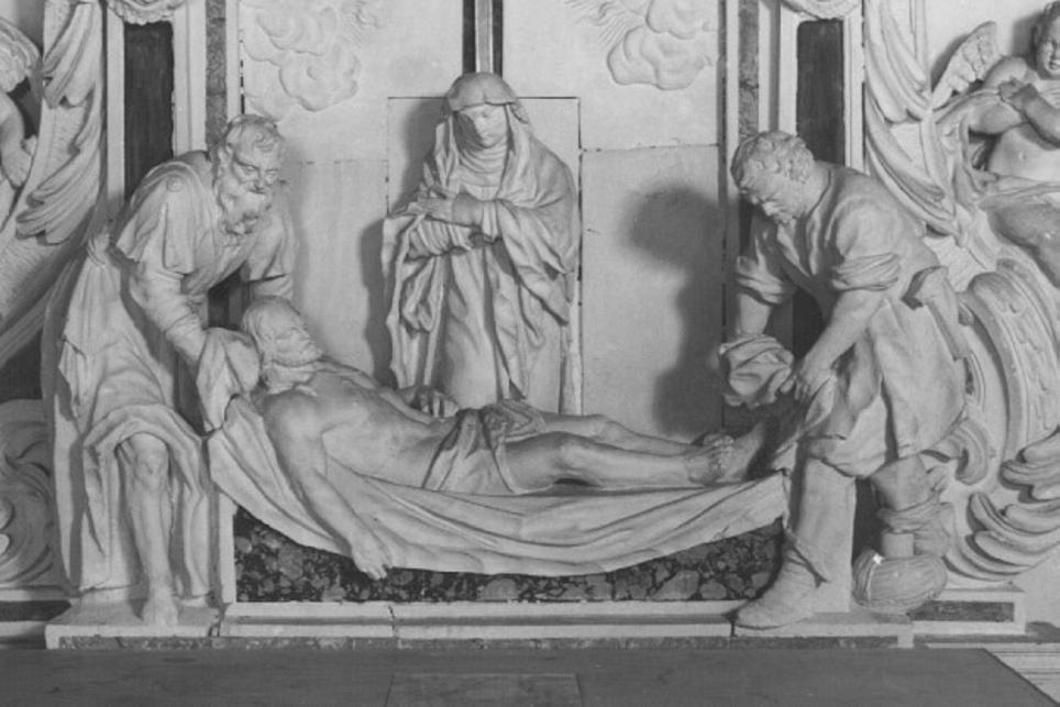 deposizione (gruppo scultoreo) di Calvi Giovanni (attribuito) (sec. XVIII)