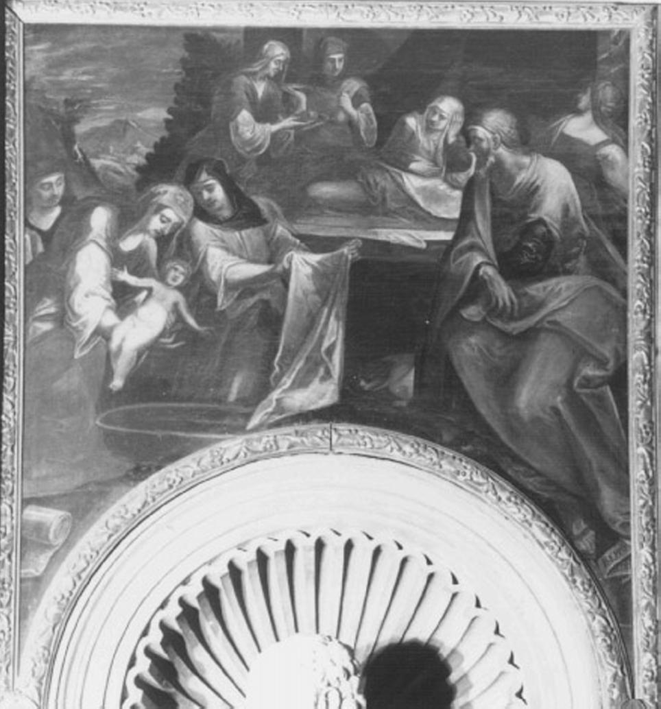 nascita di Maria Vergine (dipinto) di Scolari Iseppo (sec. XVII)