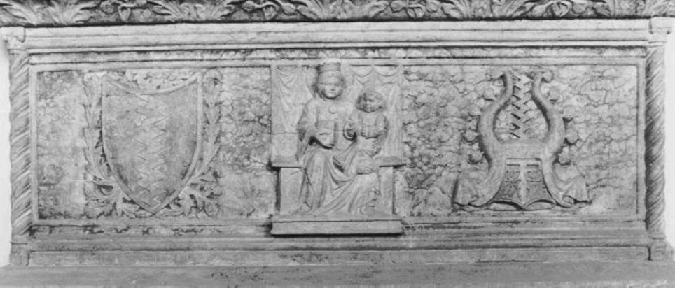 Madonna in trono con Bambino (scultura) - ambito veneto (secc. XIV/ XV)