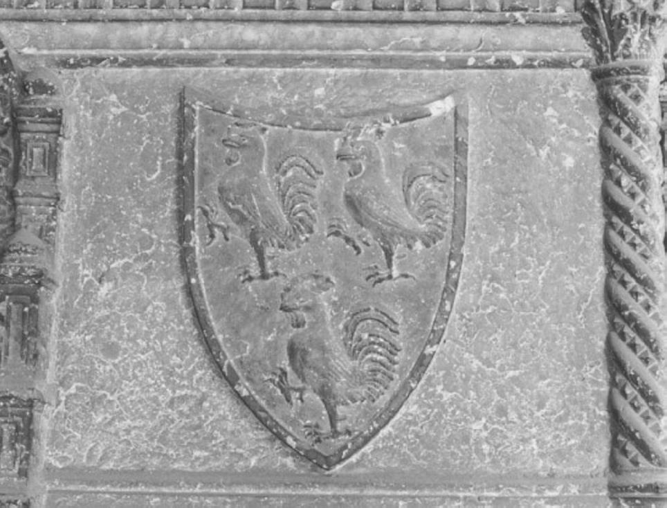 stemma gentilizio (rilievo, paio) di De Santi Andriolo (bottega) (sec. XIV)