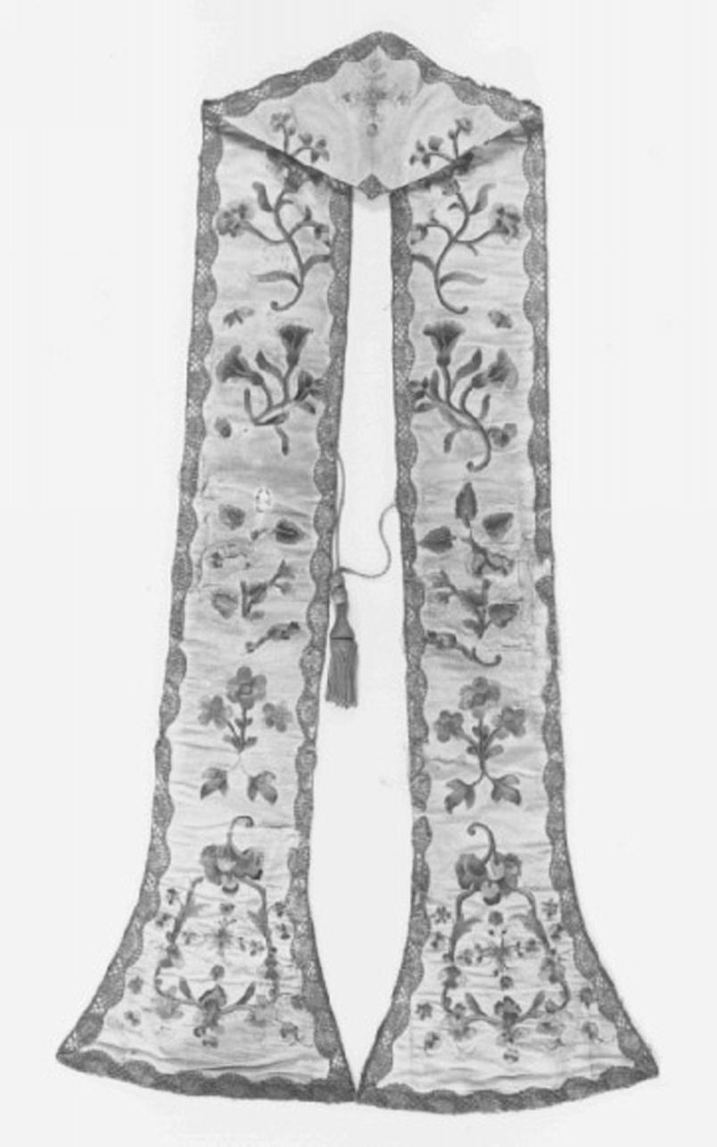 stola - ambito veneto (secc. XVIII/ XIX)