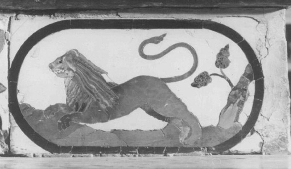 leone (decorazione a intarsio) di Corbarelli Benedetto (sec. XVII)