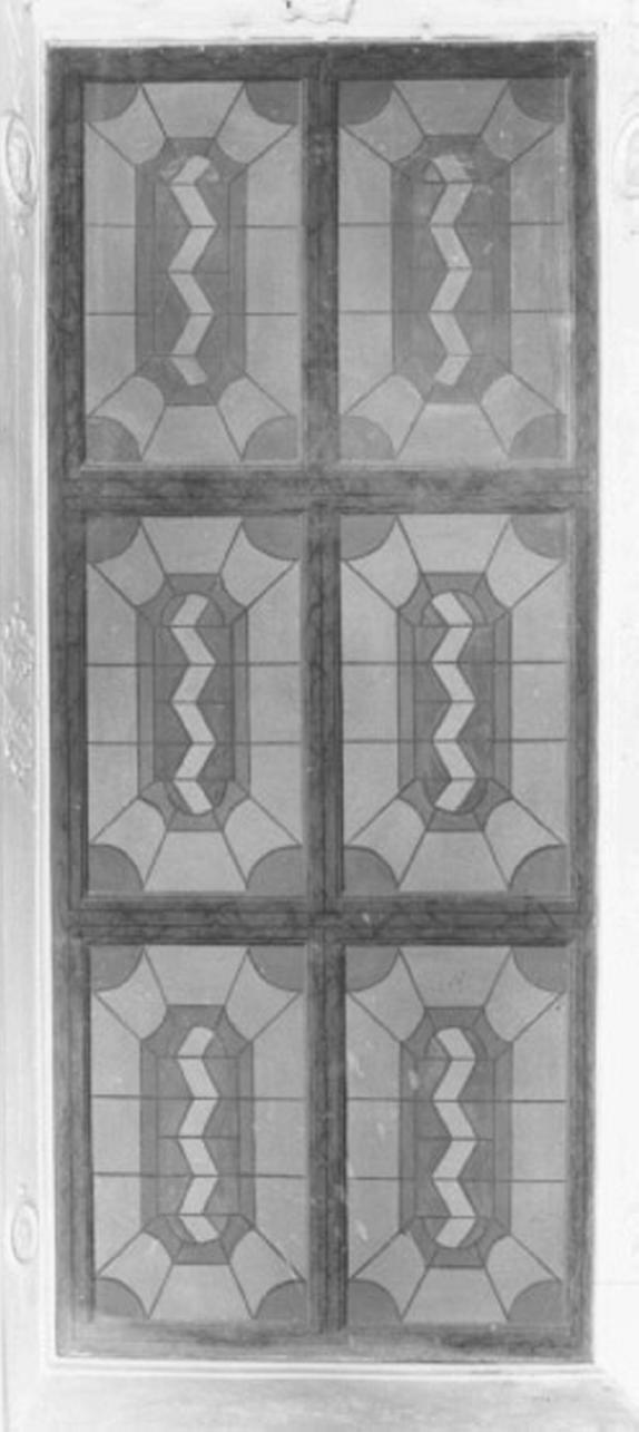 motivo decorativo geometrico (dipinto, serie) - ambito veneto (sec. XVIII)