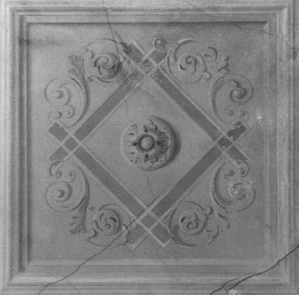 motivo decorativo floreale (dipinto) - ambito veneto (sec. XIX)