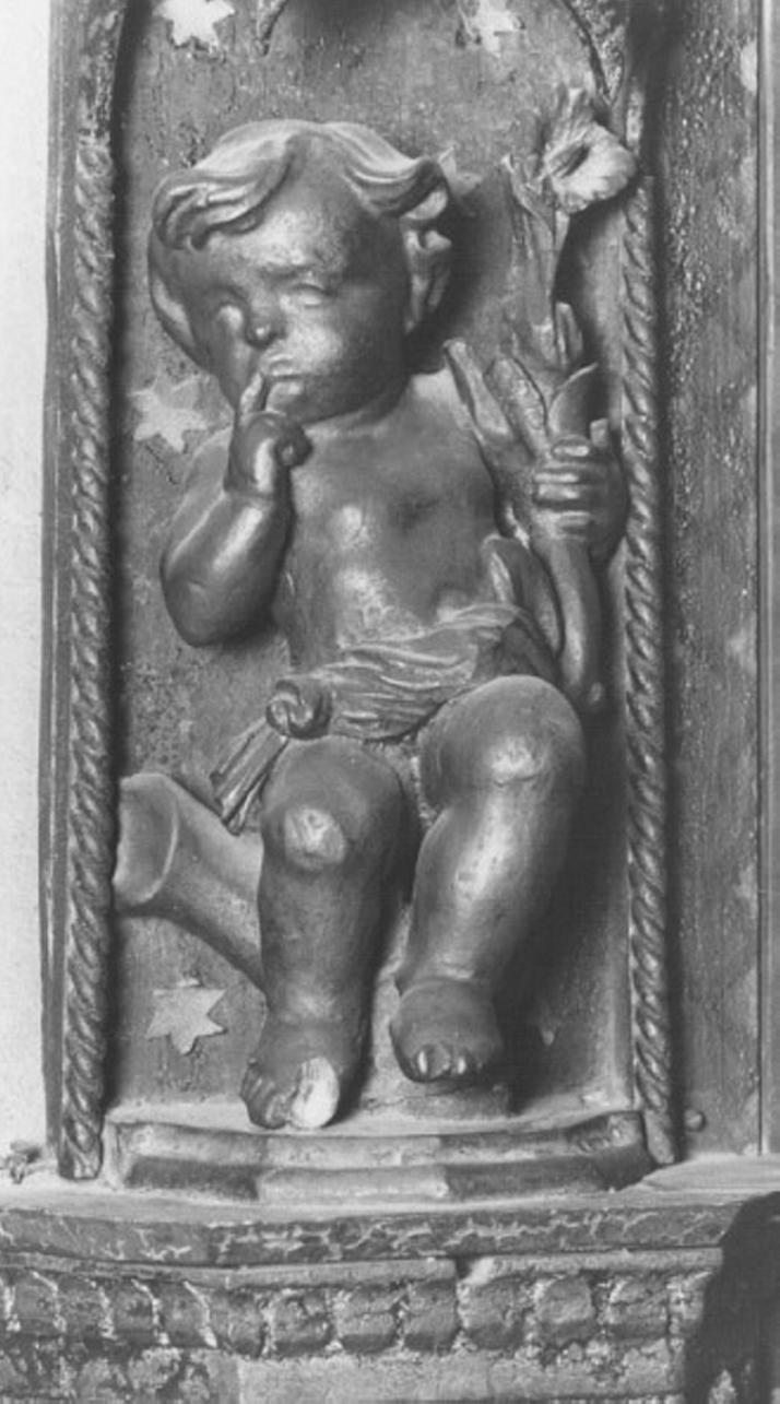 Putto con giglio (statuetta) - ambito veneto (sec. XIX)