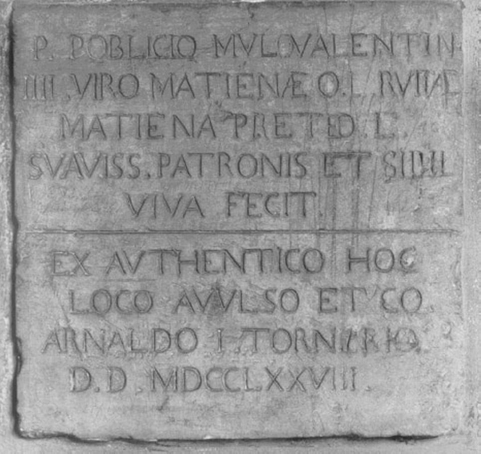 lapide - manifattura italiana (secc. II/ III)