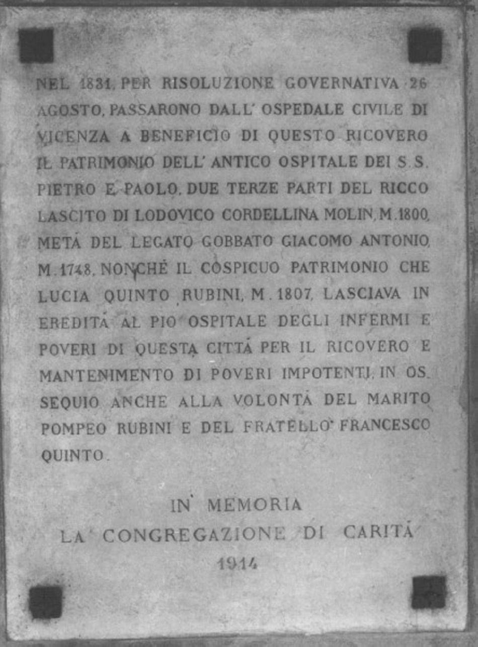 lapide - ambito veneto (sec. XX)