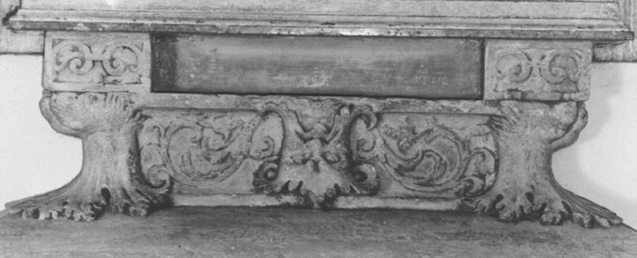 mascherone (rilievo) di Giacomo Di Giacomo Da Porlezza detto Pedemuro (bottega) (seconda metà sec. XVI)