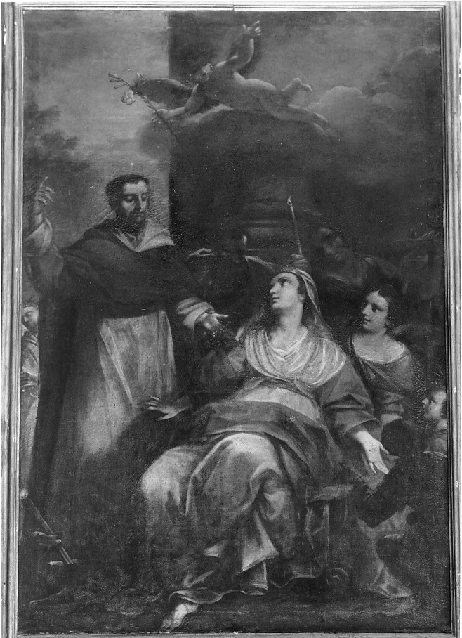 predica di San Domenico (dipinto) di Prunati Santo (sec. XVIII)